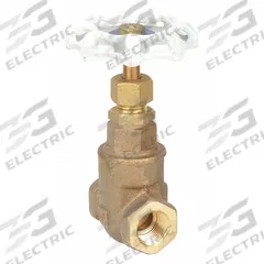 MILWAUKEE VALVE Gate Valve: 1/4 in, Bronze, Non-Rising, FNPT x FNPT, 300 psi CWP, Wheel, Solid Wedge (MPN UP105-1/4). Key specifications — Wedge Material: Bronze; Brand: MILWAUKEE VALVE; Bonnet Material: Bronze.