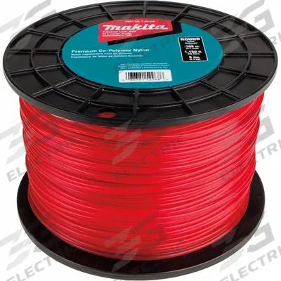 MAKITA Trimmer Line: Co-Polymer Nylon, 0.105 in Dia, 1,150 ft Overall Lg, Round - String Trimmer Line