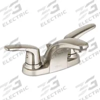 AMERICAN STANDARD Low Arc Bathroom Faucet: Colony Pro, Metal, Brushed Nickel Finish, Centerset, Arc (MPN 7075205.295). Key specifications — Includes: Metal body with metal lever handle/Pop-Up Hole & Rod; Brand: AMERICAN STANDARD; Series: Colony Pro.