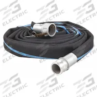 Water Discharge Hose: 2 in Hose Inside Dia., 125 psi, Black, 2 in x 2 in Fitting Size, 25 ft Hose Lg (MPN RD200-25CE-G). Key specifications — Temp. Range: -25° to 200°F; Hose Color: Black; Brand: CONTINENTAL.