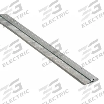 NATIONAL GUARD Door Sweep: Brush Insert, Aluminum, 96 in Lg, 1 1/4 in Wd - Door Sweeps