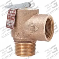 WATTS Steam Safety Relief Valve: MNPT x FNPT, 3/4 in x 3/4 in, Bronze, 2 13/16 in Overall Ht (MPN 0006276). Key specifications — Brand: WATTS.