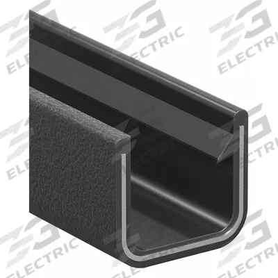 TRIM LOK Edge Trim: Single Gripping Finger, 25 ft Overall Lg, PVC Outer - Edge Trim & Edge Guard with Metal Core