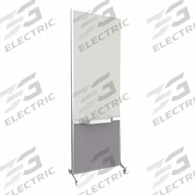 VERSARE Room Divider: 1 Panels, Opaque, Cloud Gray Panel, 76 in Overall Ht - Bullet-Resistant Room Dividers