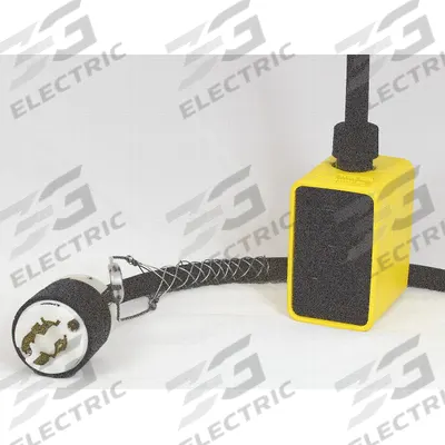 KH INDUSTRIES Pendant Drop Outlet Box: 50 ft Lg, 12/4, L14-20P Plug, 4 Outlets, 20 A Current - Pendant Drop Outlet Boxes