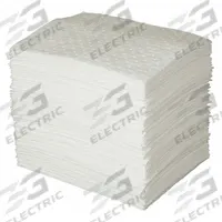 BRADY SPC ABSORBENTS Sorbent Pad: 44 oz Volume Absorbed Per Pad, Polypropylene, White, Bale, 100 PK (MPN SPC100). Key specifications — Brand: BRADY SPC ABSORBENTS; Material: Polypropylene.