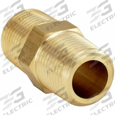 PARKER Metal Pipe Straight: Straight, Brass, 1/4 in x 1/4 in - Threaded Extreme-Pressure Hydraulic Pipe Fittings