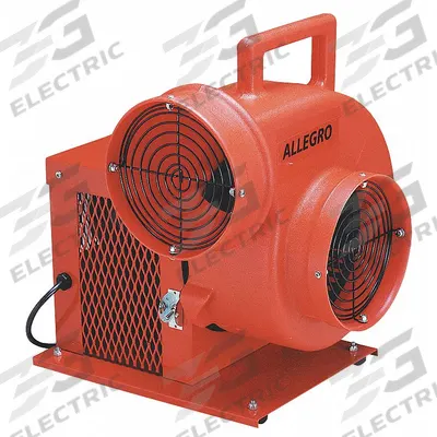 ALLEGRO Confined Space Blower: 115 V AC, 8 in Duct Dia, 1/3 hp Horsepower, Orange - Centrifugal Blowers
