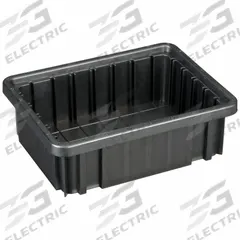 QUANTUM STORAGE SYSTEMS Divider Box: 0.1 cu ft, 10 7/8 in x 8 1/4 in x 3 1/2 in, Lid Not Included (MPN DG91035CO). Key specifications — Includes Dividers: Dividers Not Included; Includes Lid: Lid Not Included; Material: Plastic; Color: Black; Brand: QUANTUM STORAGE SYSTEMS.