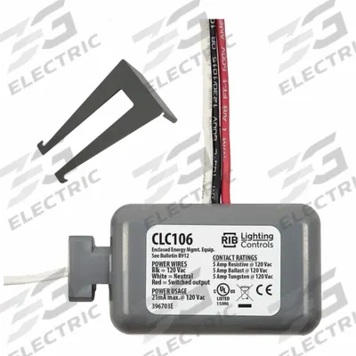 RIB Enclosed Pre-Wired Relay: 5 A Rating, SPST-NO - General Purpose Lighting Control Relays