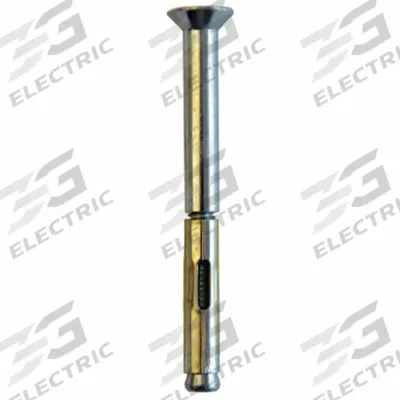 MKT FASTENING Sleeve Anchor: 4 in Overall Lg, 3/8 in Dia, 5/16"-18 Thread Size, Steel - Flat-Head Sleeve Anchors