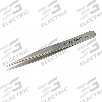 TECHNIK Tweezers: Stainless Steel, Point, Straight Tip - General Purpose Tweezers