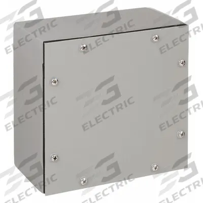 WIEGMANN Enclosure: Steel, 8 in x 8 in x 4 in, NEMA 4, Solid Cover - Steel Washdown Enclosures