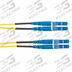 PANDUIT Fiber Patch Cord: Single Mode, 5 m Lg, LC End 1, LC End 2, Yellow, OFNR, 2 Fiber Count (MPN F92ERLNLNSNM005). Key specifications — Fire Rating: Riser; Jacket Material: OFNR; Number of Fibers: Duplex; Fiber Type: OS2; Polarity: A-B Polarity; Brand: PANDUIT; _Fiber Optic Cable Style: 9/125µ OS1/OS2.