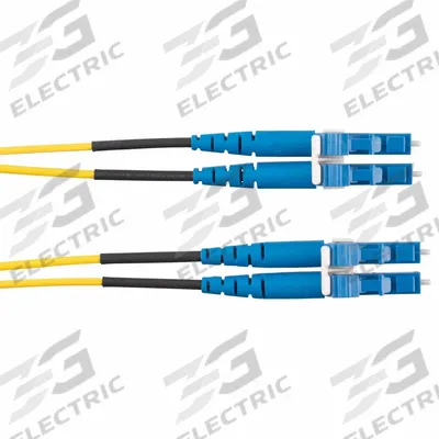 PANDUIT Fiber Patch Cord: Single Mode, 5 m Lg, LC End 1, LC End 2, Yellow, OFNR - Single-Mode Fiber Optic Patch Cords