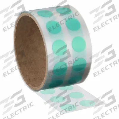 3M Film Tape: Disc, 5/8 in Dia, 3.2 mil Thick, Polyester Film, Silicone - High-Temperature Film Masking Tape Discs
