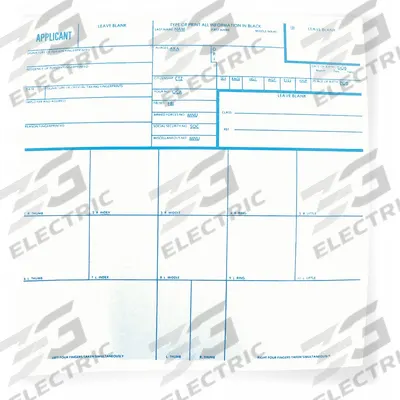 CORTECH Application Card: Blue, 8 in Lg, 8 in Ht - Accessories for Fingerprint Stations