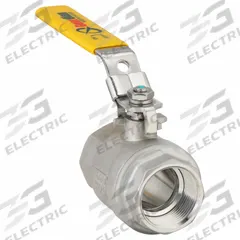 APPROVED VENDOR Manual Two-Way Ball Valve: 1 1/4 in, 316 Stainless Steel, Straight Valve Body, PTFE (MPN 06Q201N04114). Key specifications — Brand: APPROVED VENDOR; Handle: Locking Lever.