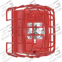 SAFETY TECHNOLOGY INTERNATIONAL Wire Cage: Steel, 7 1/2 in Overall Dp, 6 3/4 in Overall Lg (MPN STI-9708-R). Key specifications — Manufacturer Part Number: STI-9708-R; Brand: SAFETY TECHNOLOGY INTERNATIONAL; Color: Red; For Location: Indoor; For Use With: System Sensor SPECTRAlert horn/strobe/speaker notification appliances; Includes: Mounting Hardware; Mounting Location: Wall Mount; Mounting Style: Surface Mount.