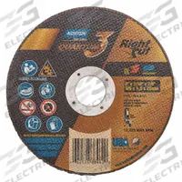 NORTON Abrasive Cut-Off Wheel: Type 1, 5" x 1/16" x 7/8", Ceramic, 36 Grit, Quantum 3 RightCut (MPN 66252838462). Key specifications — Series: Quantum 3 RightCut; Brand: NORTON.