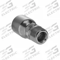 PARKER Hydraulic Crimp Fitting: Steel x Steel, Straight, -4 For Hose Dash Size, Male x Genderless (MPN 10143-6-4). Key specifications — Fitting Gender: Male x Genderless; Fitting Connection Type: NPTF x Crimp; Thread Size: 3/4"-18; For Hose Dash Size: -4; Brand: PARKER.
