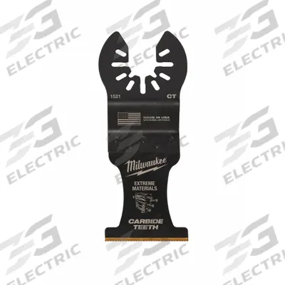 MILWAUKEE Oscillating Tool Blade: 1 3/8 in Blade Wd, 3 9/16 in Overall Lg - Open-Back Universal OIS Mounted Blades