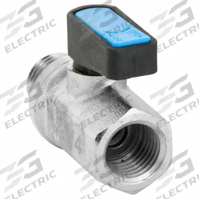 APPROVED VENDOR Manual Two-Way Ball Valve: 1/4 in, Nickel-Plated Brass, Straight, MNPT x FNPT - Mini Brass Ball Valves