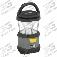 Lantern: 400 lm Max., 28 hr Run Time at Max. Brightness, 14 m Max Beam, Flood Beam, Plastic, Gray (MPN 49XX89). Key specifications — Includes: Carabiner; Brand: LUMAPRO; Battery Requirements - Broad: Requires D.