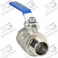 APPROVED VENDOR Manual Two-Way Ball Valve: 1 in, Nickel-Plated Brass, Straight, MNPT x FNPT, Lever (MPN G-MPC-100). Key specifications — Brand: APPROVED VENDOR; Handle: Lever.