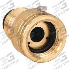 ZURN WILKINS Vacuum Breaker: Female GHT x Male GHT, For Water Media, 180°F, Brass, Back-Siphonage (MPN BFP-9). Key specifications — Includes: Set Screw; Spring Material: Stainless Steel; Connection Gender - Side 1: Female; Connection Gender - Side 2: Male; Connection Type - Side 1: GHT; Connection Type - Side 2: GHT; Body Finish: Rough Brass; Security Mechanism: Break-Away Set Screw.