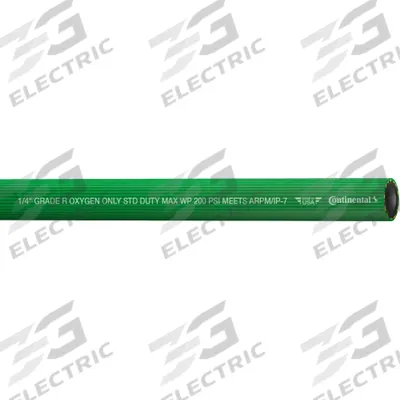 CONTINENTAL Bulk Oxygen Hose: 3/8 in Hose Inside Dia., 250 ft Hose Lg, Green - Grade R Single-Line Bulk Welding Hoses
