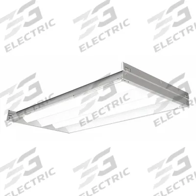 COLUMBIA LIGHTING Recessed Troffer: 4 ft Lg, 2 ft Wd, 4,600 lm, 3500K, 40 W - 2 ft. x 4 ft. LED Center-Basket Troffers