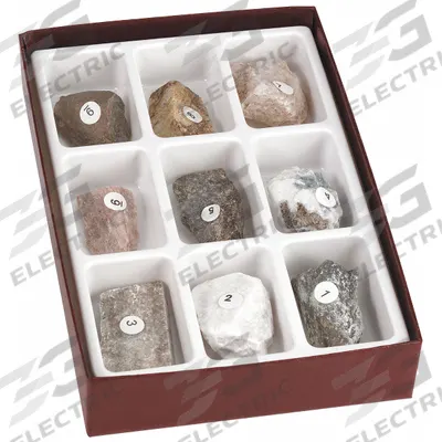APPROVED VENDOR Mohs Hardness Scale: Moh's Scale of Hardness, (9) Specimens - Rebar Locator Accessories & Minerals