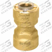 PARKER Push-Fit Coupling Fitting: 1/2 in OD x 1/2 in OD Size, Push-to-Connect x Push-to-Connect (MPN PZKPR-C8 1/2" COUPLING). Key specifications — Brand: PARKER; Series: ZoomLock.