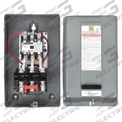 SQUARE D Definite Purpose Magnetic Motor Starter: Non-Reversing, 3 Poles - Enclosed Non-Reversing Starters with Thermal Overloads