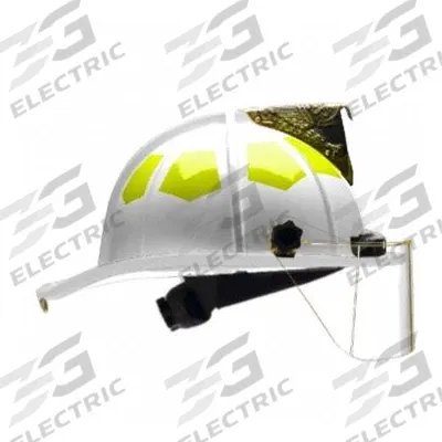 BULLARD Fire Helmet: White, Fiberglass