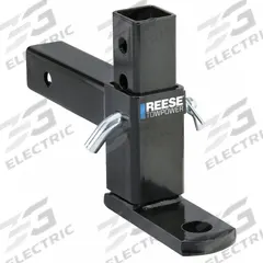 REESE Adjustable Ball Mount: III, 1 in Compatible Ball Shank Dia, Ball Mounts Ball Mount, Steel (MPN 21141). Key specifications — Material: Steel; Vehicle Class: III; Brand: REESE; Features: Quick Release Pin and Clip for Maximum Adjustability; Finish: Powder Coated; Includes: Pins and Clip; Resistance Properties: Corrosion-Resistant.