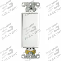 LEVITON Wall Switch: Rocker Switch, 3-Way, Maintained, White, 120/277V AC, 15 A (MPN M5693-W). Key specifications — Illuminated: No; Voltage Rating: 120/277V AC.
