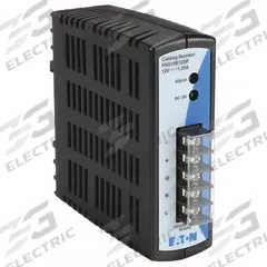 EATON DC Power Supply: DIN Rail, 15 W Output Power - Rated, 1.25 A Current - Output, Single Phase (MPN PSG15E12SP). Key specifications — attr1044898: Single; attr1044874: Plastic; attr1044879: 100 to 240V AC; attr211400: EATON.