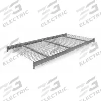 TENNSCO Shelf: 96 in x 48 in, 14 ga Beams, 5 AWG Decking, Galvanized Wire, 2,150 lb Load Capacity (MPN 6940). Key specifications — Decking Material: Galvanized Wire; Frame Finish: Powder Coated; Frame Material: Steel; Color: Gray; Includes: (2) Beams, (2) Crossbars; Brand: TENNSCO.
