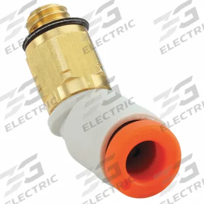 SMC Push-Fit Elbow Fitting: 1/8 in OD x 1/8 in OD Size, Push-to-Connect x MUNF - Polybutylene & Brass Tube Fittings