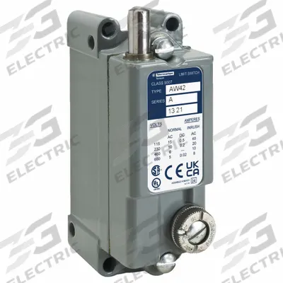 TELEMECANIQUE SENSORS Plug-In Limit Switch: Push Rod Plunger Actuator, Metallic, Plunger - Top-Mount Plunger Limit Switches