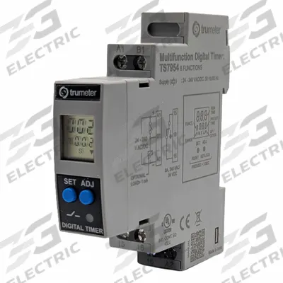 TRUMETER Time Delay Relay: 24 to 240V AC/DC - DIN Rail-Mounted Relays