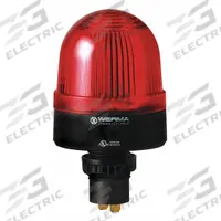 WERMA Warning Light: Red, Xenon, M22 Thread, 24V DC, 2 1/4 in Overall Dia, 4 1/16 in Overall Ht (MPN 20810055). Key specifications — Brand: WERMA; Lens Color: Red; Mounting Location: Threaded Mount; Operating Voltage: 24V DC.