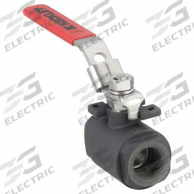 KECKLEY Manual Two-Way Ball Valve: 3/4 in, Carbon Steel, Straight, FNPT x FNPT - Carbon Steel Ball Valves