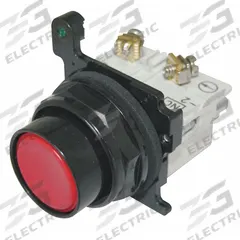 EATON Mushroom Head Push Button: Non-Illuminated, Mushroom Head Profile, Metallic, 30 mm, 1NO/1NC (MPN E34PB2-1X). Key specifications — Brand: EATON; Action: Momentary; Series: E34; Push Button Material Type: Metallic.