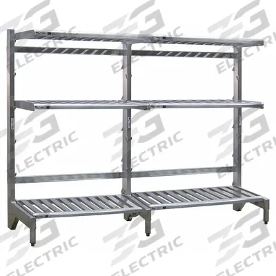 NEW AGE INDUSTRIAL Cantilever Rack: 120 in x 27 in x 72 in, 3 Shelves - Lightweight Corrosion-Resistant Cantilever Shelving
