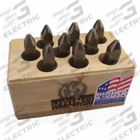 C.H. HANSON Hand Stamp Kit: 0 thru 9 (6 doubles as 9), 1/8 in Character Ht, 3 1/2 in Shank Lg, Steel (MPN 21830). Key specifications — Material: Steel; Brand: C.H. HANSON; Characters Included: 0 thru 9 (6 doubles as 9).