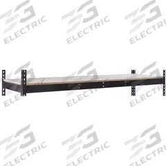 HALLOWELL Shelf: 72 in x 18 in, 1,000 lb Load Capacity, Particleboard, Black, Shelf (MPN DRHCPL7218ME). Key specifications — Decking Material: Particleboard; Includes: (4) Beams; Shelf Configuration: Single Straight; Color: Black; Frame Material: Steel; Brand: HALLOWELL; Frame Finish: Powder Coated; Product Type: Shelf.