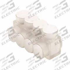 BURNDY Multitap Connector: 4 Port, Single-Sided Entry, 4 AWG – 600 kcmil Wire Size, Clear (MPN BIBS6004). Key specifications — Body Material: Aluminum; Brand: BURNDY.